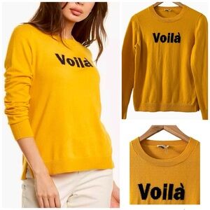 Court Rowe Crewneck Sweater Voilà Size Small Golden Mustard Yellow